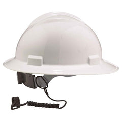 3158 Black Coil Hard Hat Lanyard With Clamp - Industrial Tool & Supply