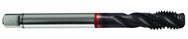 M30x3.0 6H 5-Flute Cobalt Red Ring Semi-Bottoming 40 degree Spiral Flute Tap-TiCN - Industrial Tool & Supply