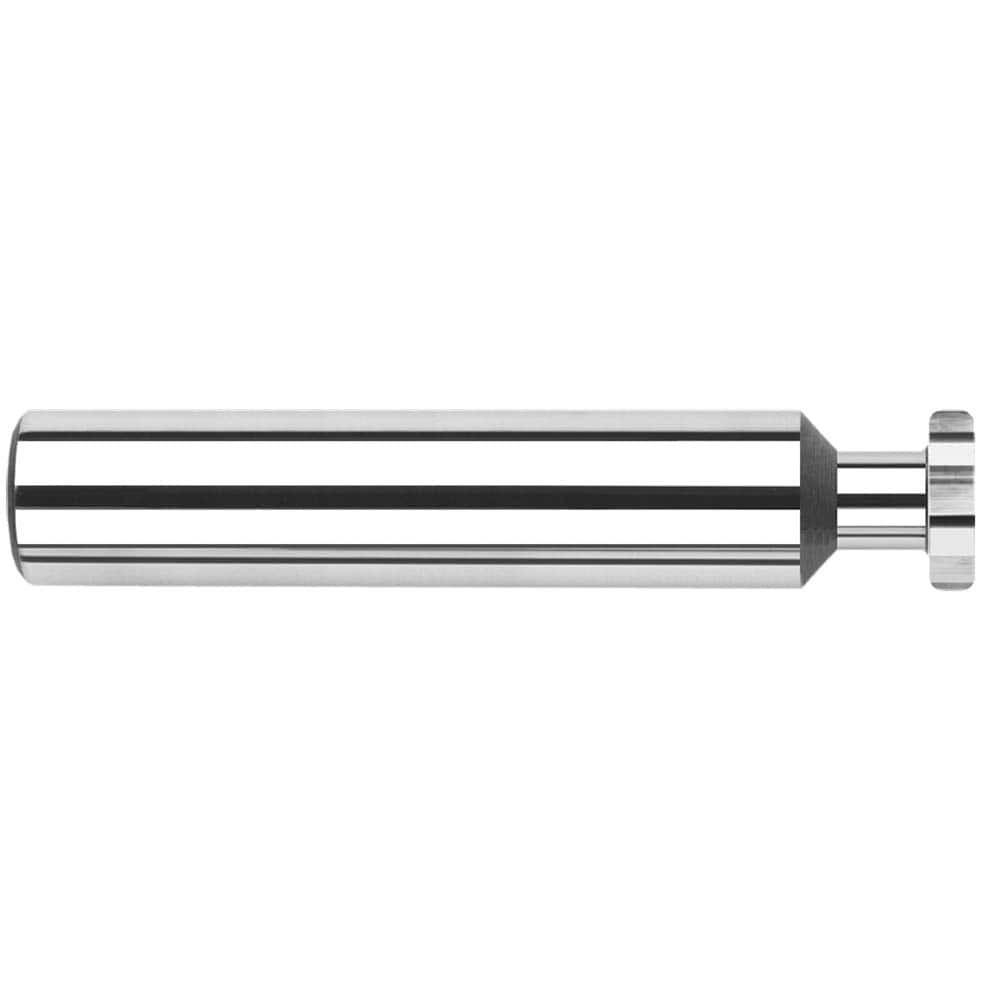 Woodruff Keyseat Cutter: 0.25″ Cut Dia, 0.093″ Cut Width, 1/4″ Shank Dia, Straight Tooth 2-1/2″ OAL, 6 Teeth, Solid Carbide