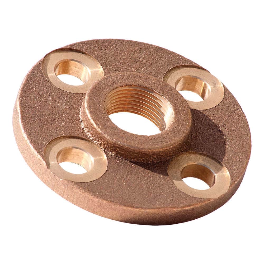 Merit Brass - Brass & Chrome Pipe Fittings Type: Threaded Flange Fitting Size: 1 - Industrial Tool & Supply