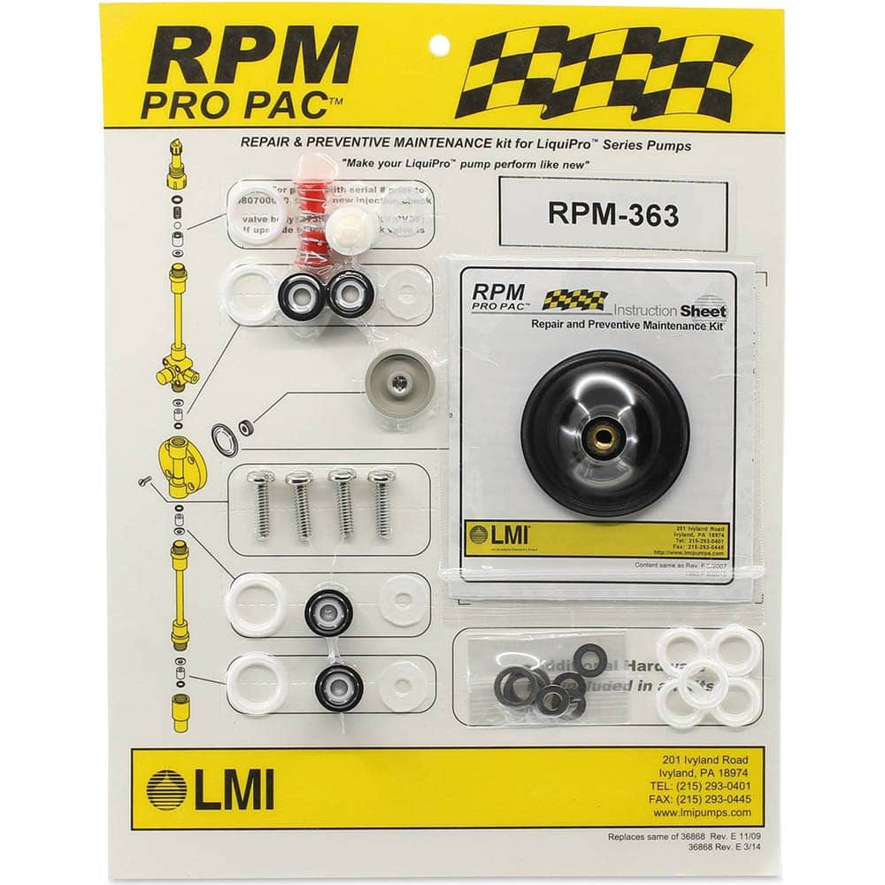 LMI - Metering Pump Accessories Type: Liquid End Preventative Maintenance Kit For Use With: LMI LIQUIPRO Liquid Ends: 333xx - Industrial Tool & Supply