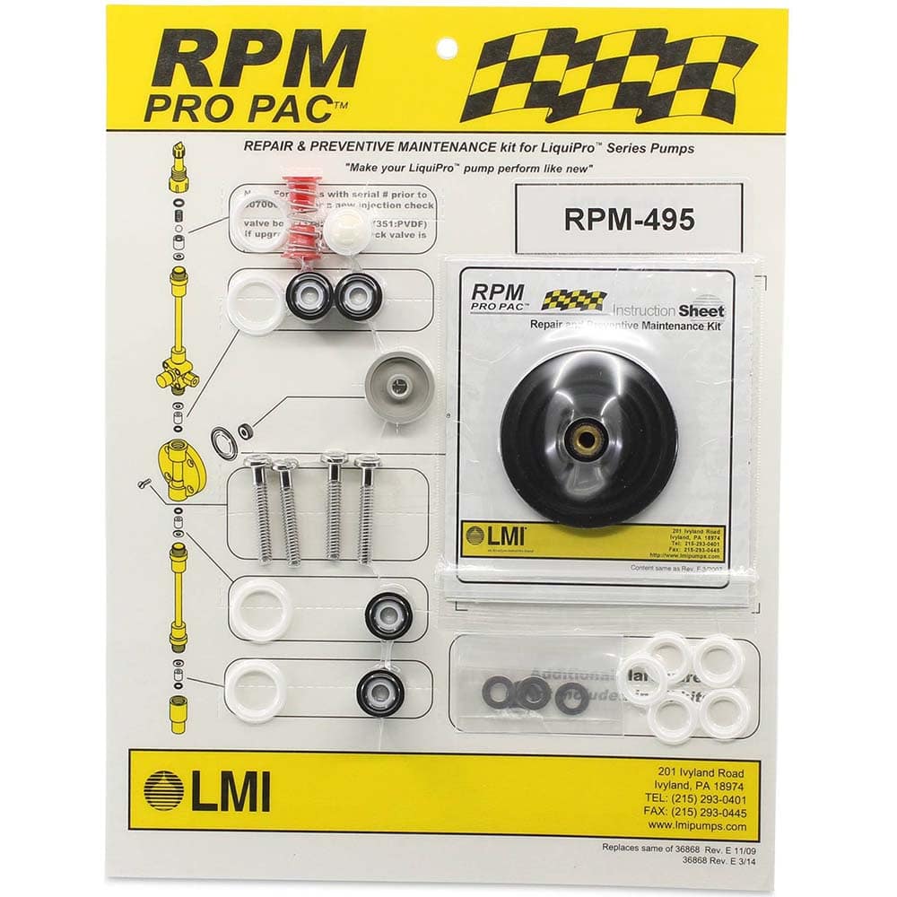 LMI - Metering Pump Accessories Type: Replacement Part For Use With: LMI LIQUIPRO Liquid Ends: 410xx, 419xx - Industrial Tool & Supply