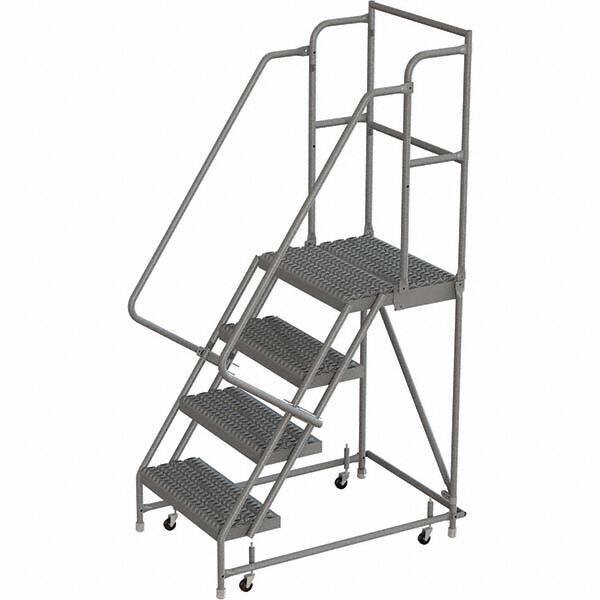 TRI-ARC - Rolling & Wall Mounted Ladders & Platforms Type: Rolling Warehouse Ladder Style: Rolling Platform Ladder - Industrial Tool & Supply