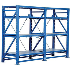 Vestil - 4 Shelf Steel Shelving - 6,000 Lb Capacity, 114" Wide x 80" High x 32" Deep, Stainless Steel - Industrial Tool & Supply