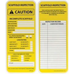 NMC - Safety & Facility Tags Message Type: Accident Prevention Tag Header: SCAFFOLD INSPECTION - Industrial Tool & Supply