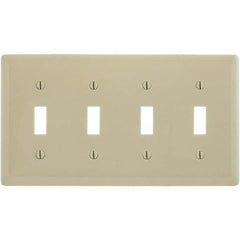 Hubbell Wiring Device-Kellems - Wall Plates Wall Plate Type: Switch Plates Color: Ivory - Industrial Tool & Supply