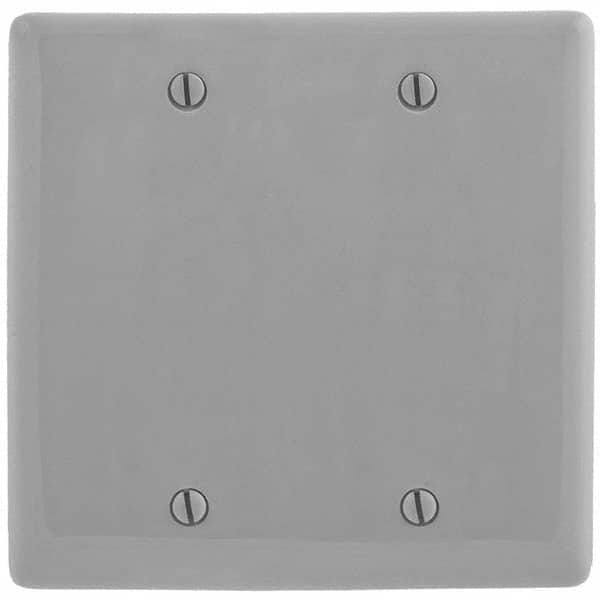 Hubbell Wiring Device-Kellems - Wall Plates Wall Plate Type: Blank Wall Plate Color: Gray - Industrial Tool & Supply
