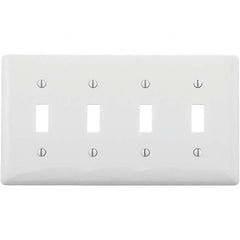Hubbell Wiring Device-Kellems - Wall Plates Wall Plate Type: Switch Plates Color: White - Industrial Tool & Supply