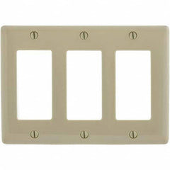 Hubbell Wiring Device-Kellems - Wall Plates Wall Plate Type: Outlet Wall Plates Color: Ivory - Industrial Tool & Supply