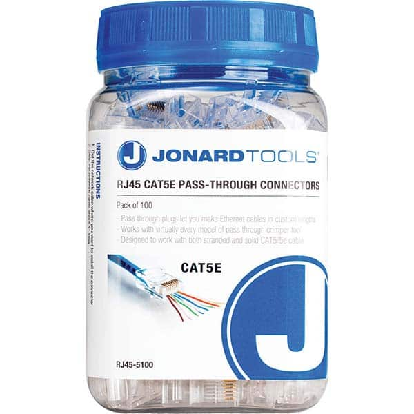 Jonard Tools - Cable Tools & Kits Tool Type: Pass-Through Connectors Number of Pieces: 100.000 - Industrial Tool & Supply