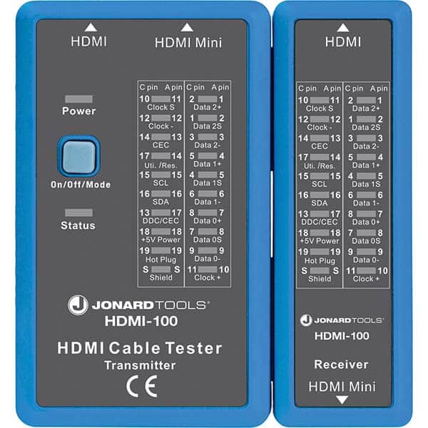 Jonard Tools - Cable Testers Cable Type: HDMI; Mini HDMI Display Type: No Screen - Industrial Tool & Supply