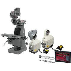 Jet - Knee Milling Machines Spindle Speed Control: Variable Speed Pulley Table Length (Inch): 49 - Industrial Tool & Supply