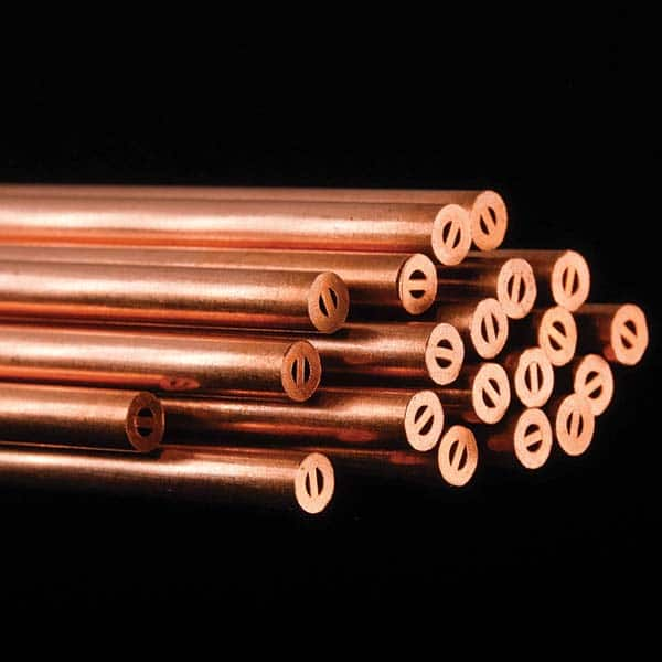 Electrical Discharge Machining Tubes; Tube Material: Copper; Overall Length: 2.6 mm; Channel Type: Single; Outside Diameter (mm): 2.60; Overall Length (mm): 2.6000