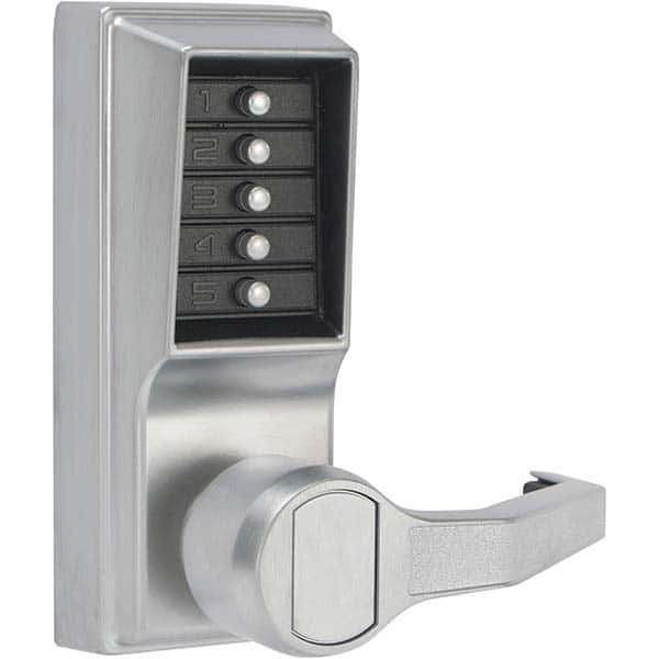 Simplex - Lever Locksets Type: Push-button Lock Door Thickness: 1-3/4 - Industrial Tool & Supply