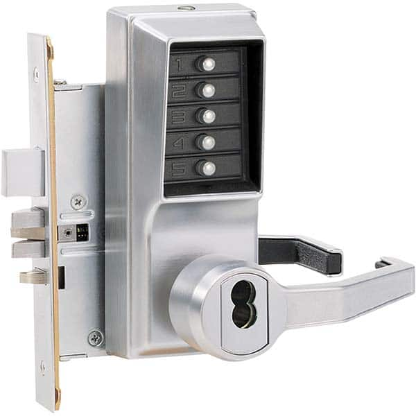 Simplex - Lever Locksets Type: Push-button Lock Door Thickness: 1-3/4 - Industrial Tool & Supply