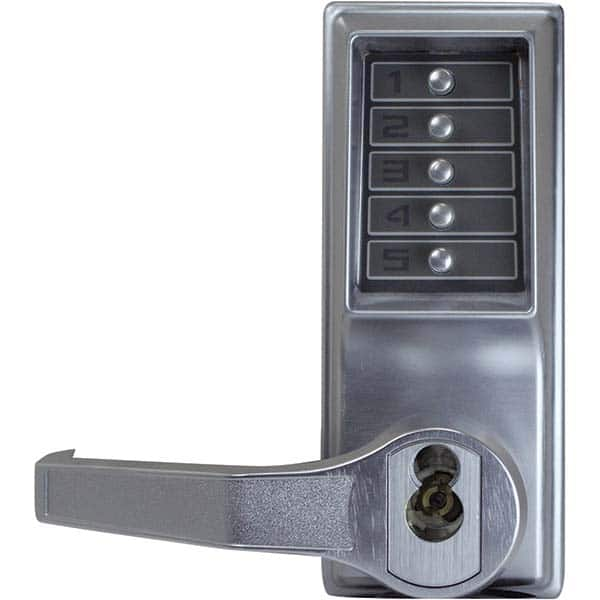 Simplex - Lever Locksets Type: Push-button Lock Door Thickness: 1-3/4 - Industrial Tool & Supply