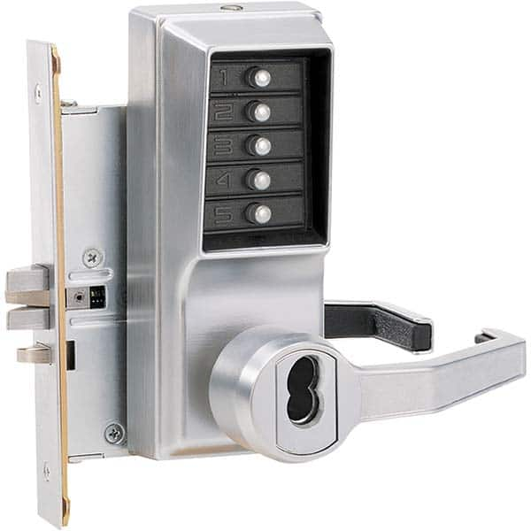 Simplex - Lever Locksets Type: Push-button Lock Door Thickness: 1-3/4 - Industrial Tool & Supply