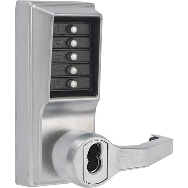 Simplex - Lever Locksets Type: Push-button Lock Door Thickness: 1-3/4 - Industrial Tool & Supply