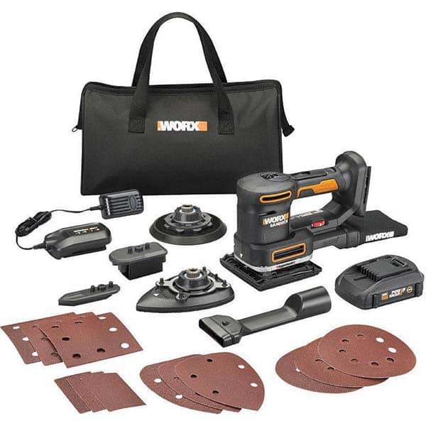 Worx - Electric Orbital Sanders Sander Type: Cordless Random Orbital Random Orbit: Yes - Industrial Tool & Supply