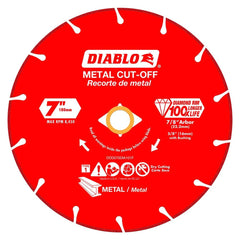 Freud - Wet & Dry-Cut Saw Blades; Blade Diameter (Inch): 7 ; Blade Material: Diamond-Tipped ; Arbor Style: Standard Round ; Arbor Hole Diameter (Inch): 5/8; 7/8 ; Arbor Hole Diameter (Decimal Inch): 5/8; 7/8 ; Application: Metal Cutting - Exact Industrial Supply