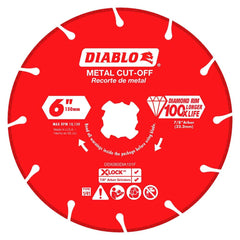 Freud - Wet & Dry-Cut Saw Blades; Blade Diameter (Inch): 6 ; Blade Material: Diamond-Tipped ; Arbor Style: X-LOCK ; Arbor Hole Diameter (Inch): 7/8 ; Arbor Hole Diameter (Decimal Inch): 7/8 ; Application: Metal Cutting - Exact Industrial Supply