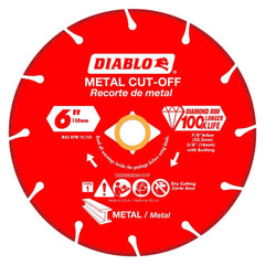 Freud - Wet & Dry-Cut Saw Blades; Blade Diameter (Inch): 6 ; Blade Material: Diamond-Tipped ; Arbor Style: Standard Round ; Arbor Hole Diameter (Inch): 5/8; 7/8 ; Arbor Hole Diameter (Decimal Inch): 5/8; 7/8 ; Application: Metal Cutting - Exact Industrial Supply