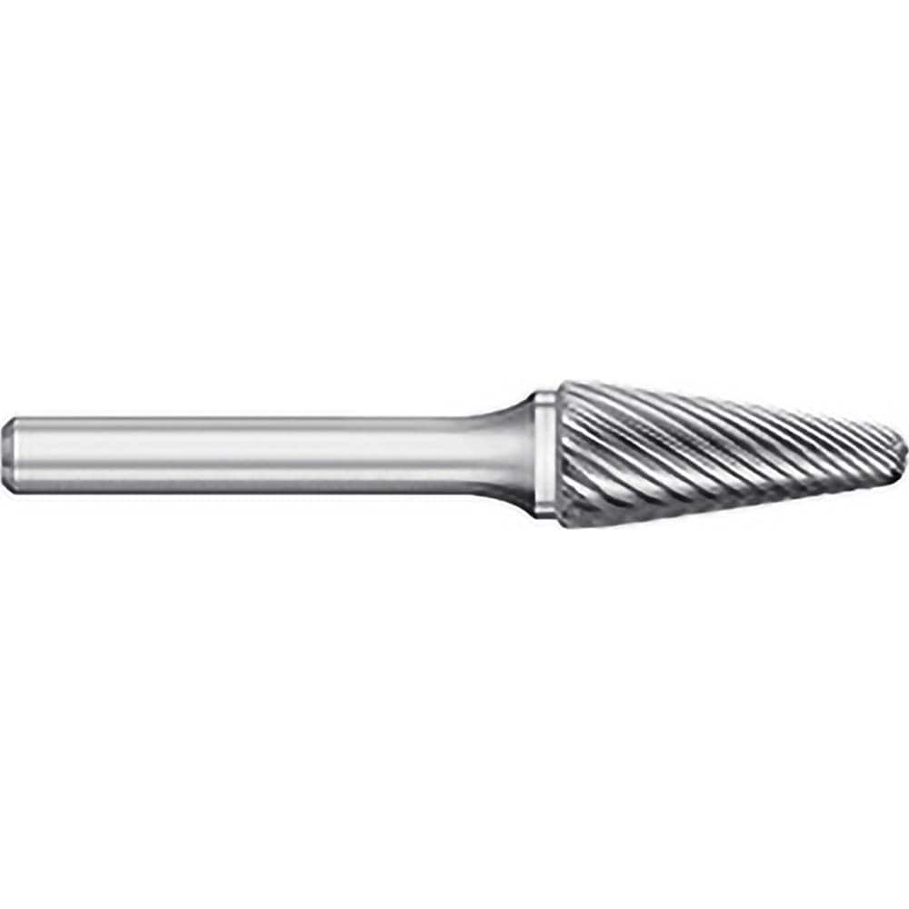 Titan USA - Burrs; Head Shape: Taper w/Radius End ; Industry Specification: SL-1 ; Tooth Style: Single Cut ; Cutting Diameter (Inch): 1/4 ; Cutting Diameter (Decimal Inch): 0.2500 ; Shank Diameter (Inch): 1/4 - Exact Industrial Supply