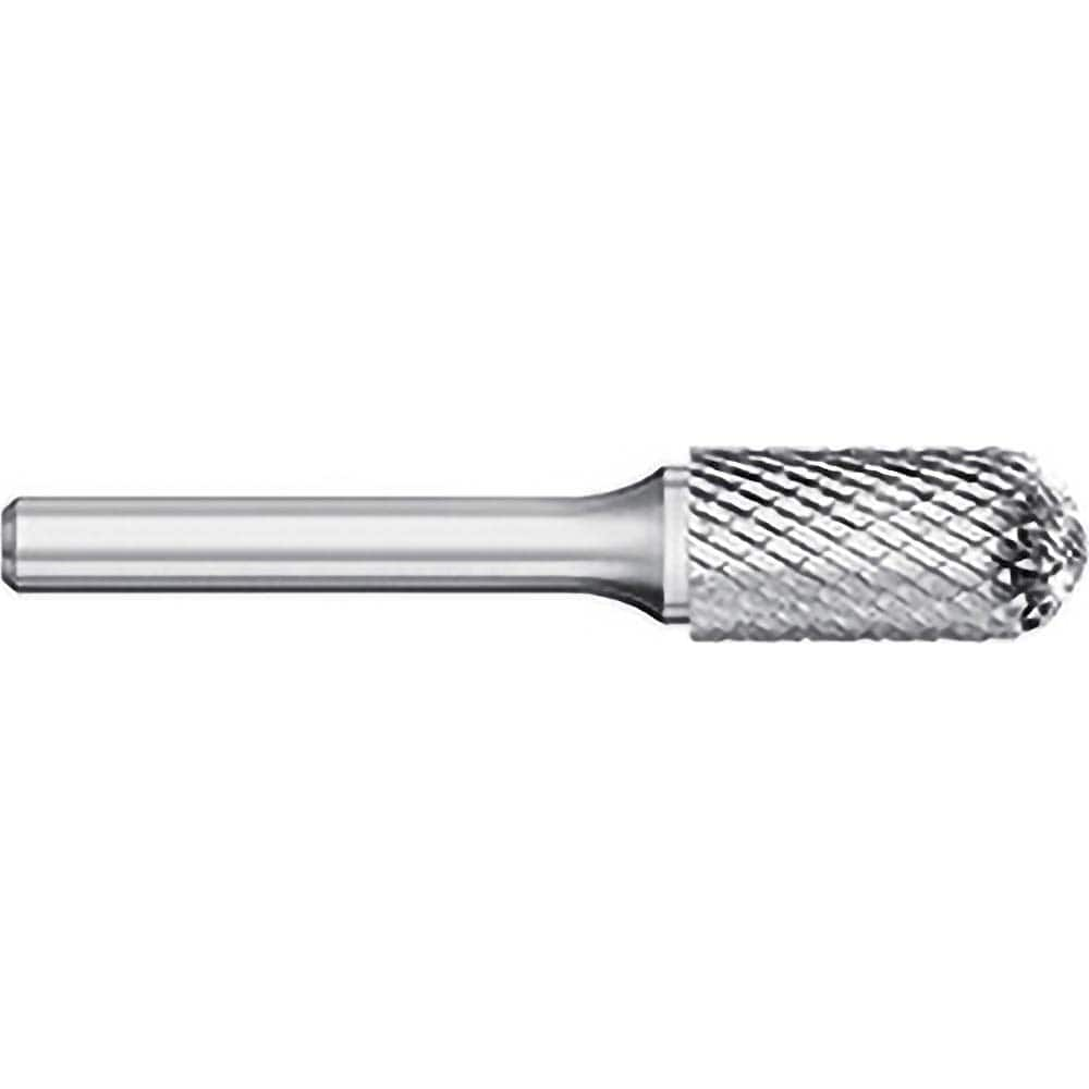 Titan USA - Burrs; Head Shape: Cylinder Ball End ; Industry Specification: SC-81 ; Tooth Style: Double Cut ; Cutting Diameter (Inch): 3/16 ; Cutting Diameter (Decimal Inch): 0.1875 ; Shank Diameter (Inch): 3/16 - Exact Industrial Supply