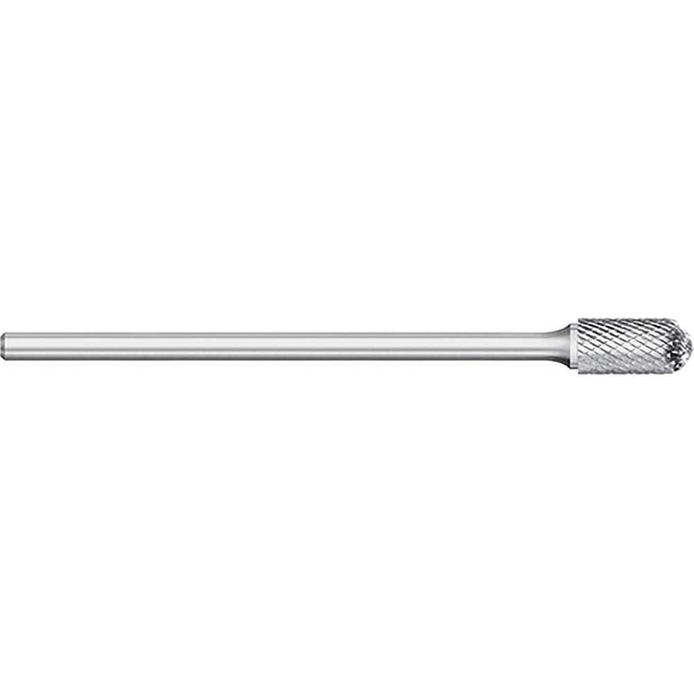 Titan USA - Burrs; Head Shape: Cylinder Ball End ; Industry Specification: SC-3L6 ; Tooth Style: Double Cut ; Cutting Diameter (Inch): 3/8 ; Cutting Diameter (Decimal Inch): 0.3750 ; Shank Diameter (Inch): 1/4 - Exact Industrial Supply