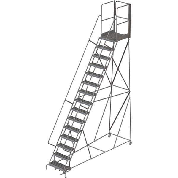TRI-ARC - Rolling & Wall Mounted Ladders & Platforms Type: Rolling Warehouse Ladder Style: Rolling Platform Ladder - Industrial Tool & Supply