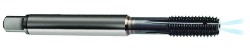 M5 x .80 Dia. - 6HX - 4 FL - Carbide Semi-Bott Tap-TiCN -Coolant-Thru-FORM-C DIN 371 - Industrial Tool & Supply