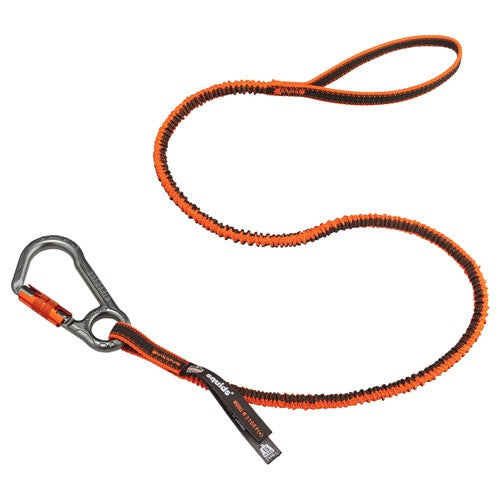 3108F Standard Orange Tool Lanyard Single Locking Carabiner - 15Lbs - Industrial Tool & Supply