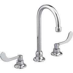 Lavatory Faucets; Inlet Location: Back; Spout Type: Swivel Gooseneck; Rigid; Inlet Pipe Size: 0.5 in; Inlet Gender: Male; Maximum Flow Rate: 0.5; Mounting Centers: 8; Material: Cast Brass; Finish/Coating: Polished Chrome; Spout Height: 8 in; Minimum Order