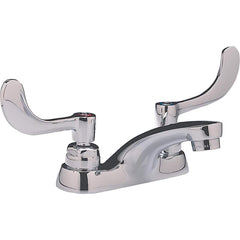Lavatory Faucets; Inlet Location: Back; Spout Type: Standard; Inlet Pipe Size: 0.5 in; Inlet Gender: Male; Maximum Flow Rate: 0.5; Mounting Centers: 4; Material: Cast Brass; Finish/Coating: Polished Chrome; Spout Height: 4 in; Minimum Order Quantity: Cast