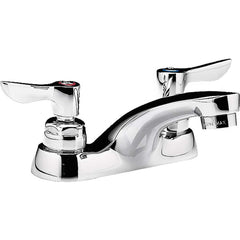 Lavatory Faucets; Inlet Location: Back; Spout Type: Standard; Inlet Pipe Size: 0.5 in; Inlet Gender: Male; Maximum Flow Rate: 1.5; Mounting Centers: 4; Material: Cast Brass; Finish/Coating: Polished Chrome; Spout Height: 4 in; Minimum Order Quantity: Cast