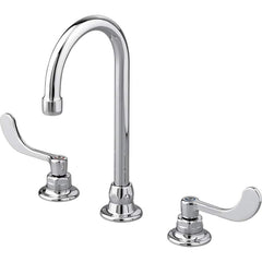 Lavatory Faucets; Inlet Location: Back; Spout Type: Swivel Gooseneck; Inlet Pipe Size: 0.5 in; Inlet Gender: Male; Maximum Flow Rate: 1.5; Mounting Centers: 8; Material: Cast Brass; Finish/Coating: Polished Chrome; Spout Height: 8 in; Minimum Order Quanti