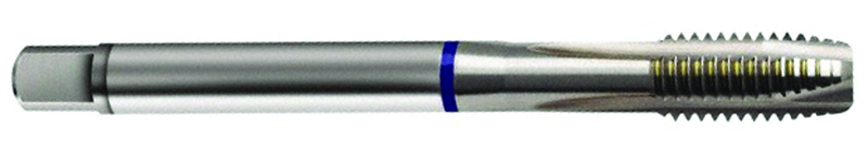 5/8-11 Dia. - 2B - 4 FL - Cobalt Spiral Point Plug Blue Ring Tap - Bright FORM-B DIN 376 - Industrial Tool & Supply