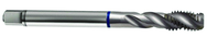 7/8-9 2B 4-Flute Cobalt Blue Ring Semi-Bottoming 40 degree Spiral Flute Tap-Bright - Industrial Tool & Supply