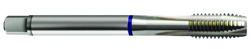 12-28 Dia. - 2B - 3 FL - Cobalt Spiral Point Plug Blue Ring Tap - Bright FORM-B DIN 374 - Industrial Tool & Supply