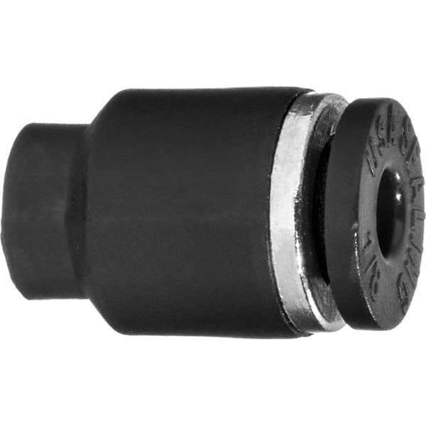 Value Collection - 12mm OD, Nylon Push-to-Connect Cap - 150 Max psi, Black - Industrial Tool & Supply