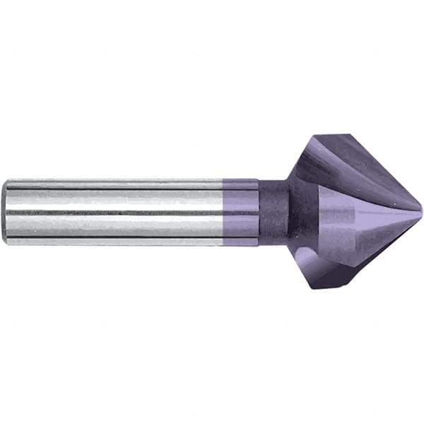Magafor - 16.5mm Head Diam, 25/64" Shank Diam, 90° Cobalt Countersink - 2-3/8" OAL, Single End, Straight Shank, Right Hand Cut - Industrial Tool & Supply