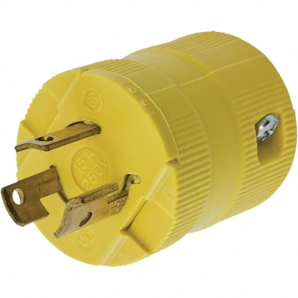 Hubbell Wiring Device-Kellems - 250V 15A NEMA L6-15P Industrial Twist Lock Plug - Industrial Tool & Supply