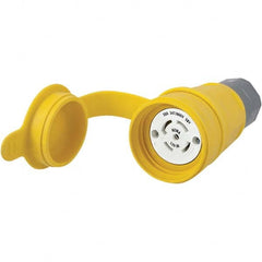 Locking Inlet: Connector, Industrial, L23-30R, 347 & 600V, Yellow Grounding, 30A, Thermoplastic Elastomer, 4 Poles, 5 Wire