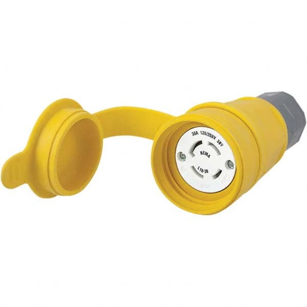 Hubbell Wiring Device-Kellems - 3-Phase Wye 120/208 VAC 30A NEMA L18-30R Industrial Twist Lock Connector - Industrial Tool & Supply