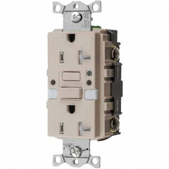 Hubbell Wiring Device-Kellems - GFCI Receptacles Grade: Commercial Color: Light Almond - Industrial Tool & Supply