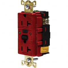 Hubbell Wiring Device-Kellems - GFCI Receptacles Grade: Industrial Color: Red - Industrial Tool & Supply