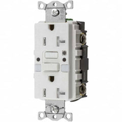Hubbell Wiring Device-Kellems - GFCI Receptacles Grade: Commercial Color: White - Industrial Tool & Supply