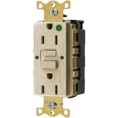 Hubbell Wiring Device-Kellems - GFCI Receptacles Grade: Hospital Color: Ivory - Industrial Tool & Supply