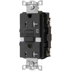 Hubbell Wiring Device-Kellems - GFCI Receptacles Grade: Commercial Color: Black - Industrial Tool & Supply