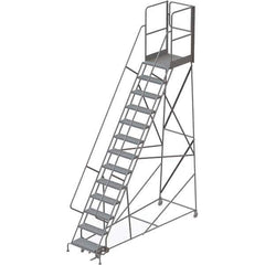 TRI-ARC - Rolling & Wall Mounted Ladders & Platforms Type: Rolling Warehouse Ladder Style: Rolling Platform Ladder - Industrial Tool & Supply